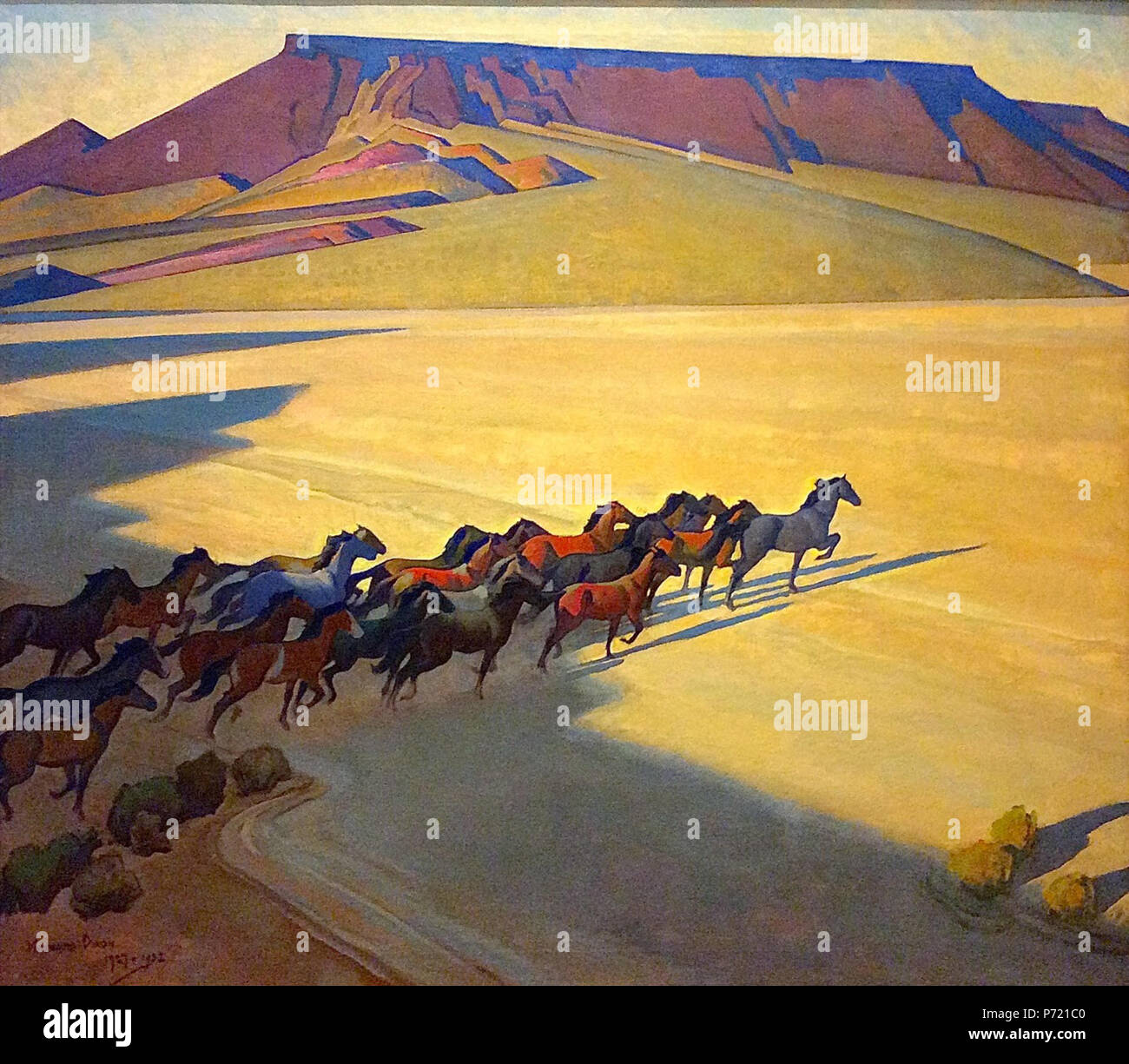 English wild horses of nevada by maynard dixon wild horses of nevada by maynard dixon
