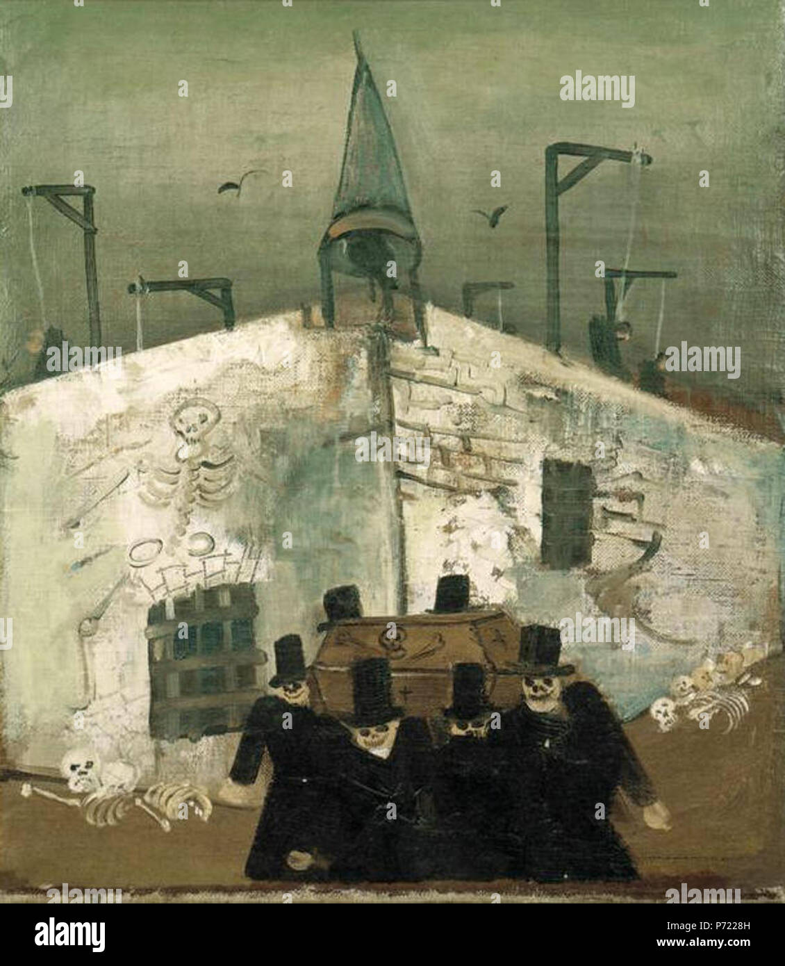 English: Gallows. 1930 painting by Felix Nussbaum . 16 January 2015 17 Gallows (1930) Stock Photo