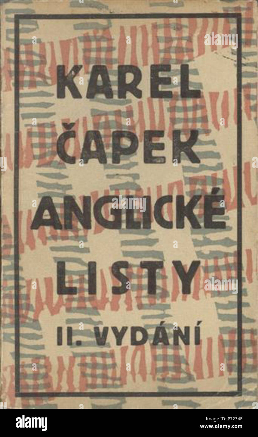 24 Josef Čapek - Karel Čapek, Anglické listy (obálka knihy, 1925 Stock  Photo - Alamy