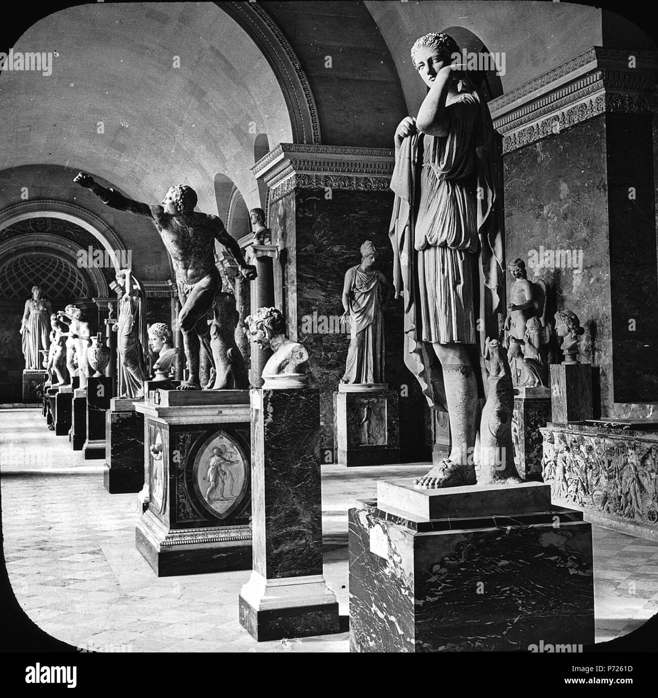 123 Former organization of the Greek antiquities rooms of the Louvre museum Stock Photo