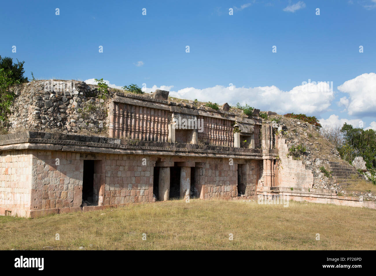 Mayan Ruins, The Palace, Puuc Style, Chacmultun Archaeological Zone, Chacmultan, Yucatan, Mexico, North America Stock Photo