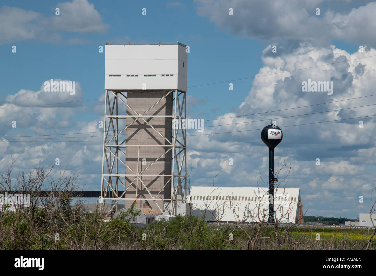 K2 Mine, The Mosiac Company, Esterhazy, Saskatchewan, Canada Stock