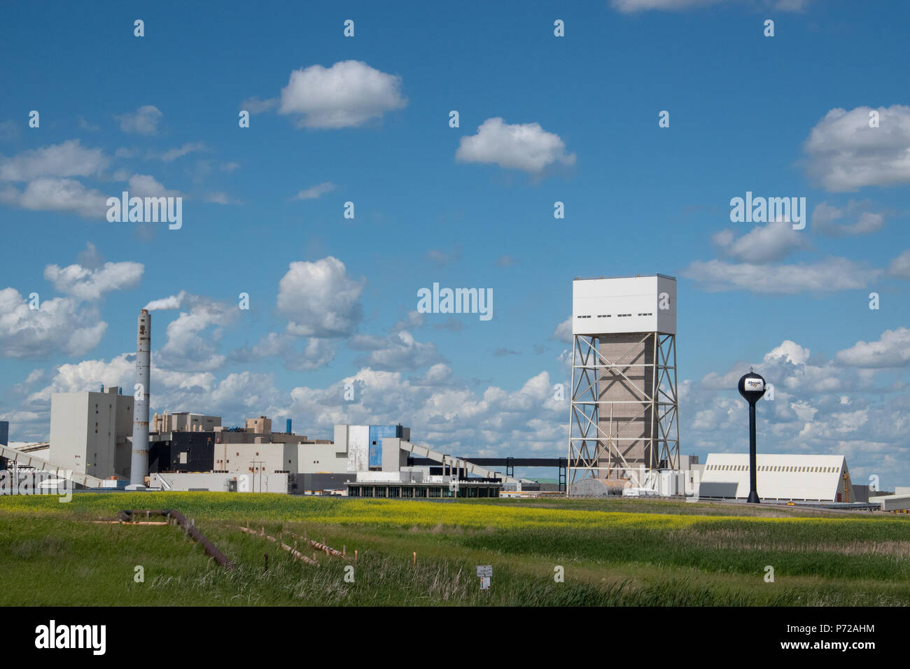 K2 Mine, The Mosiac Company, Esterhazy, Saskatchewan, Canada Stock