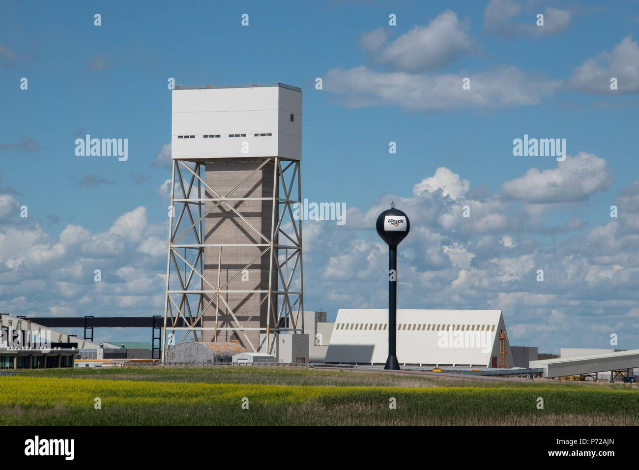 K2 Mine, The Mosiac Company, Esterhazy, Saskatchewan, Canada Stock