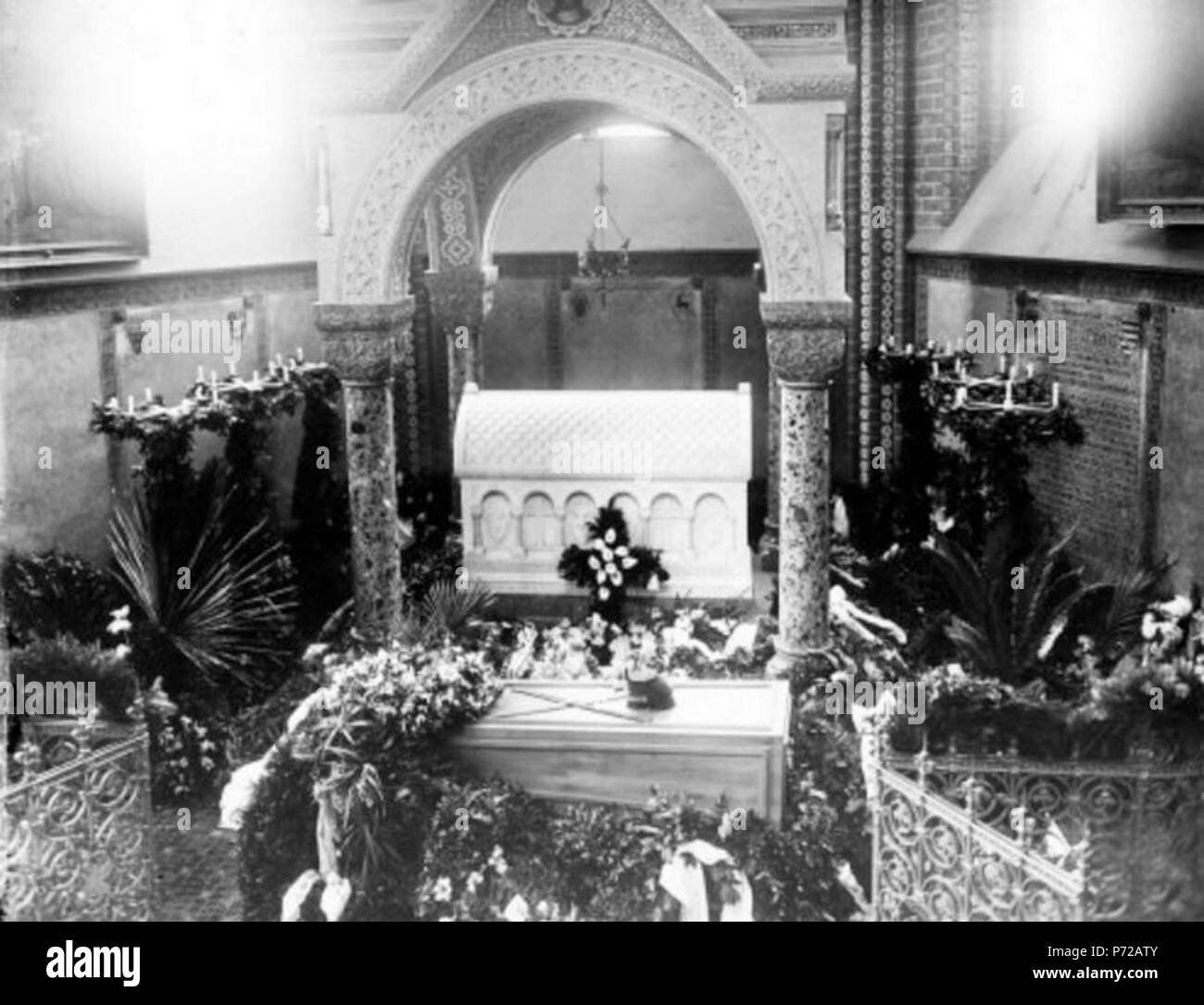 English: funeral church . 9 July 2015, 11:01:17 33 Funeral j.albrecht Stock Photo