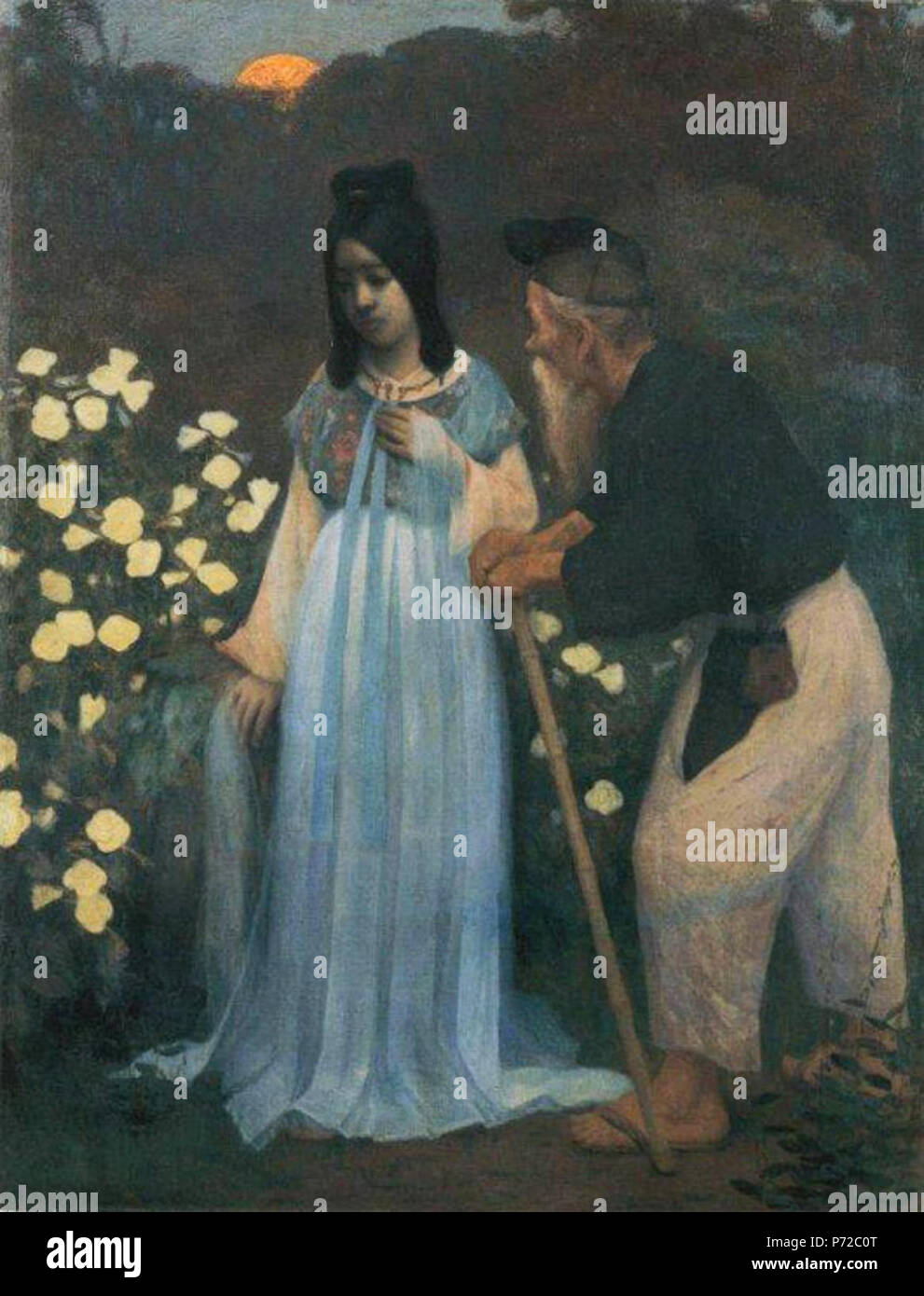 English Kaguya Hime By Mitustani Kunishiro Kasama Nichido Museum Of Art Kasama Ibaraki Japan 日本語 満谷国四郎 かぐや姫 1909 150 Kaguya Hime By Mitsutani Kunishiro Kasama Nichido Museum Of Art Stock Photo Alamy