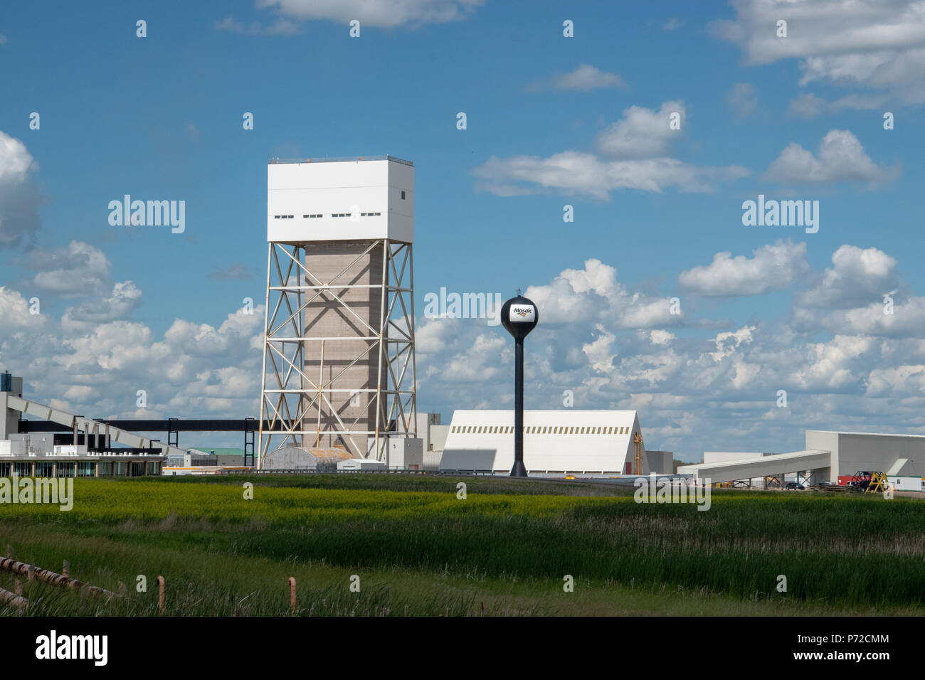 K2 Mine, The Mosiac Company, Esterhazy, Saskatchewan, Canada Stock