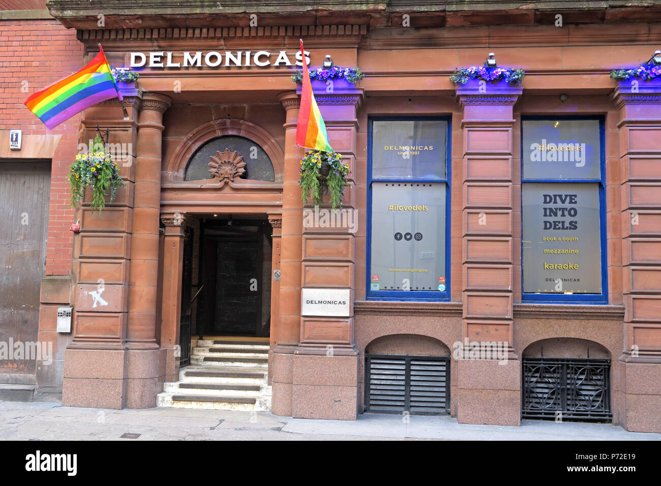 Delmonicas Gay Drag Queen Bar, Virginia St, Glasgow, Scotland, UK,  G1 1TX, Stock Photo