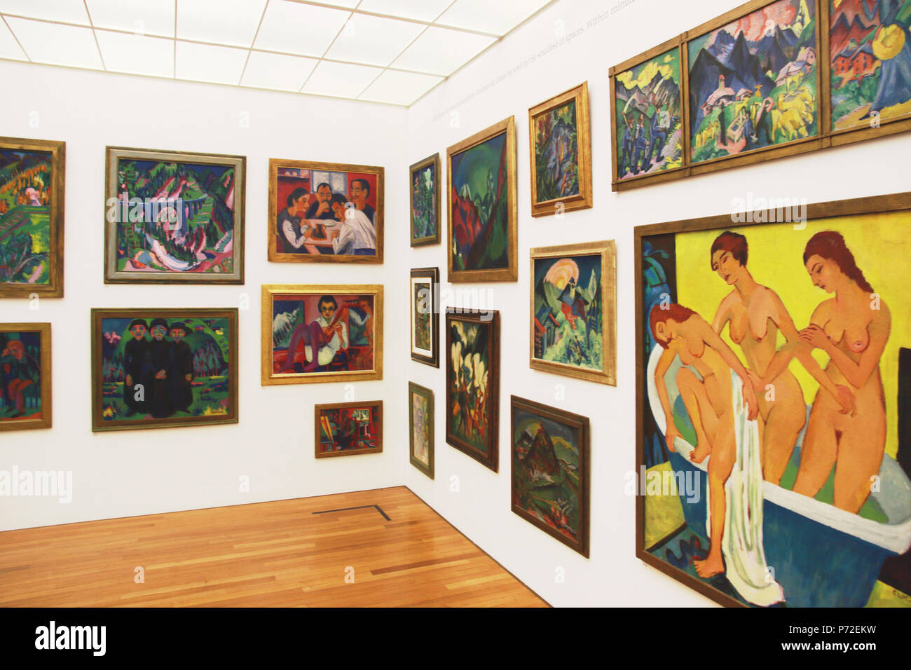 English: Part of the Ernst Ludwig Kirchner Museum's collection on the work of the artist . 1 October 2016, 03:03:05 10 Ernst Ludwig Kirchner Museum, collection Stock Photo