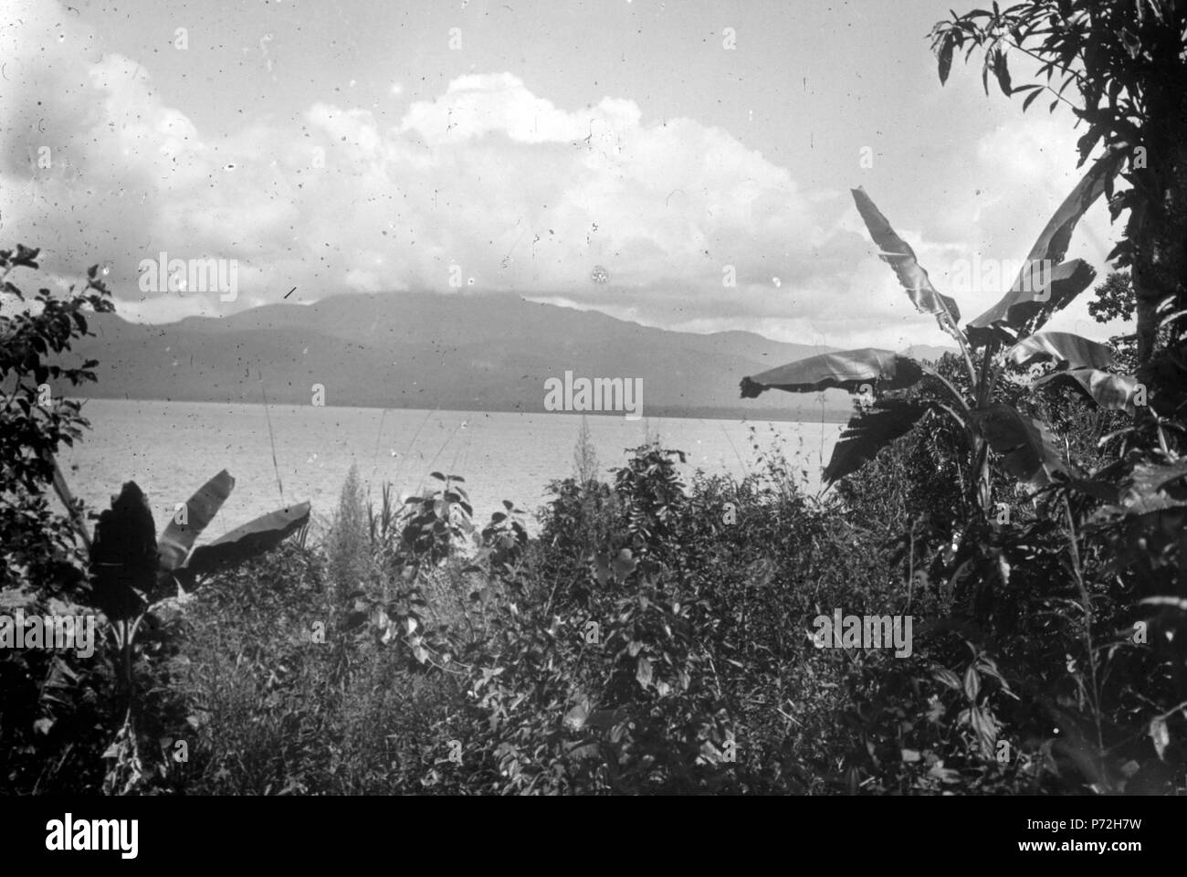 38 Lindoesjön sedd från Lindoeön med Ngilalaki i bakgrunden. Sulawesi. Indonesien - SMVK - 000202 Stock Photo