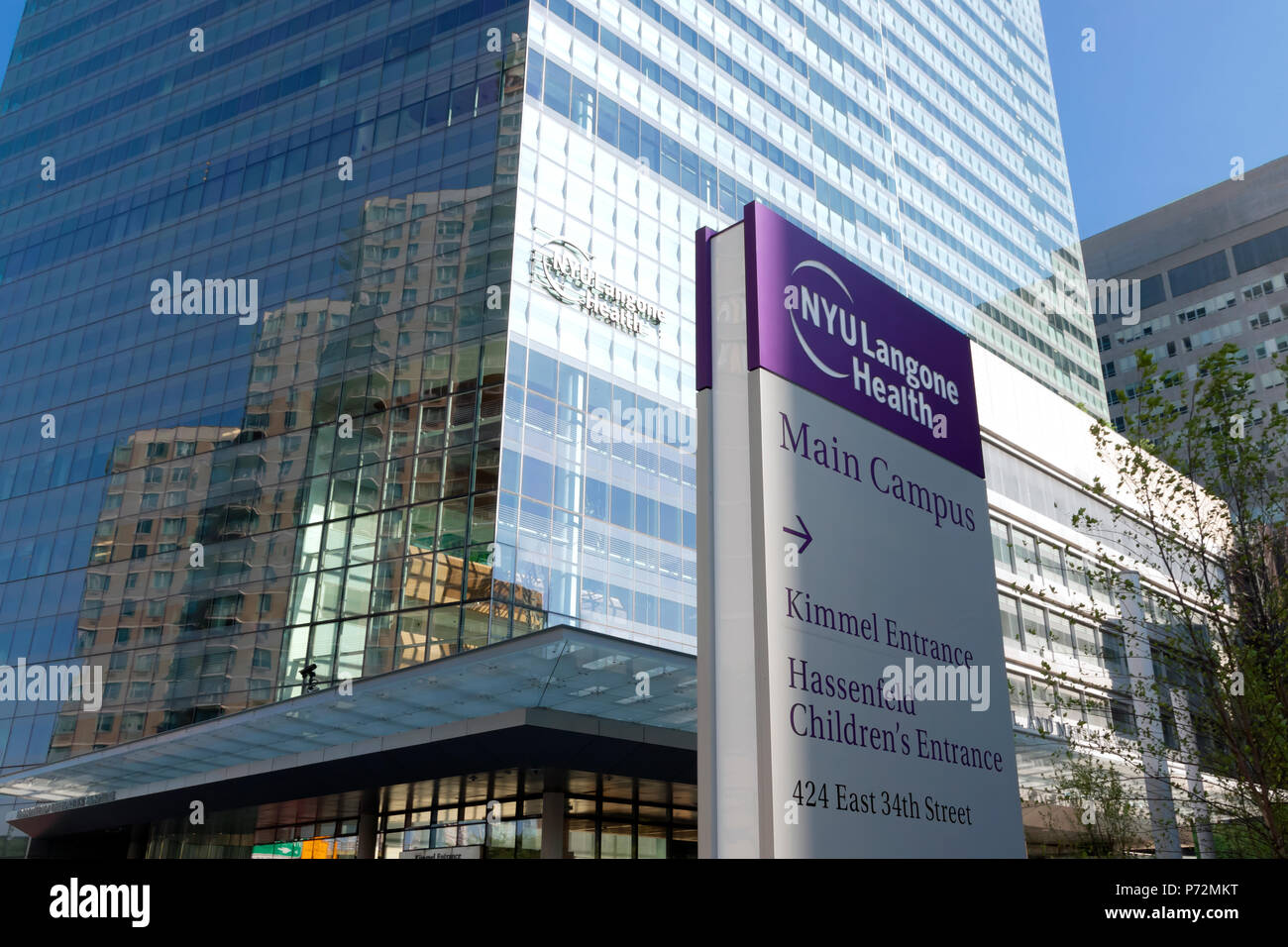 NYU Langone Health Main Campus for the Helen and Martin Kimmel Pavilion Hospital and Hassenfeld Children's Hospital in New York City. Stock Photo