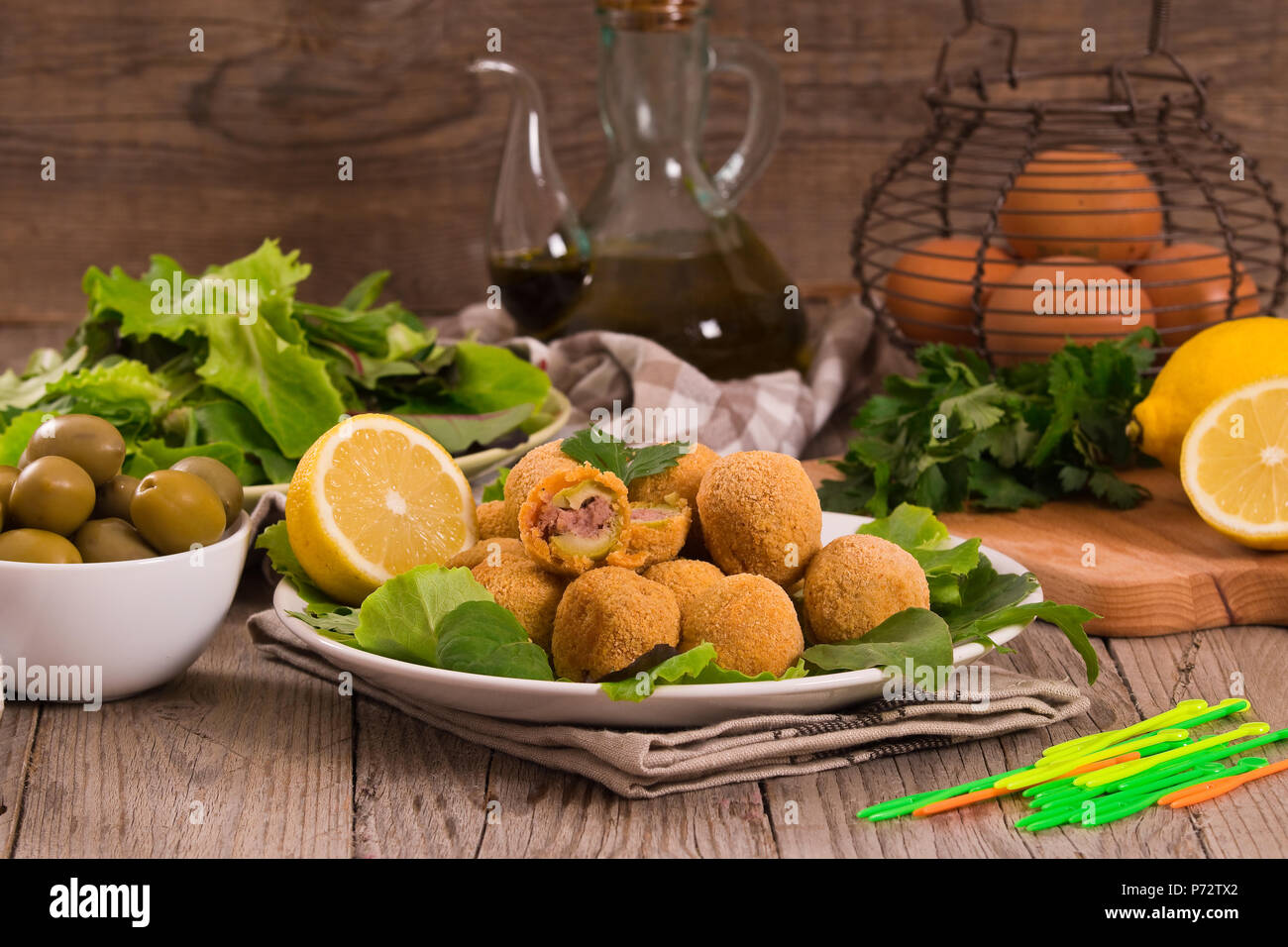 Ascoli stuffed olives Stock Photo Alamy