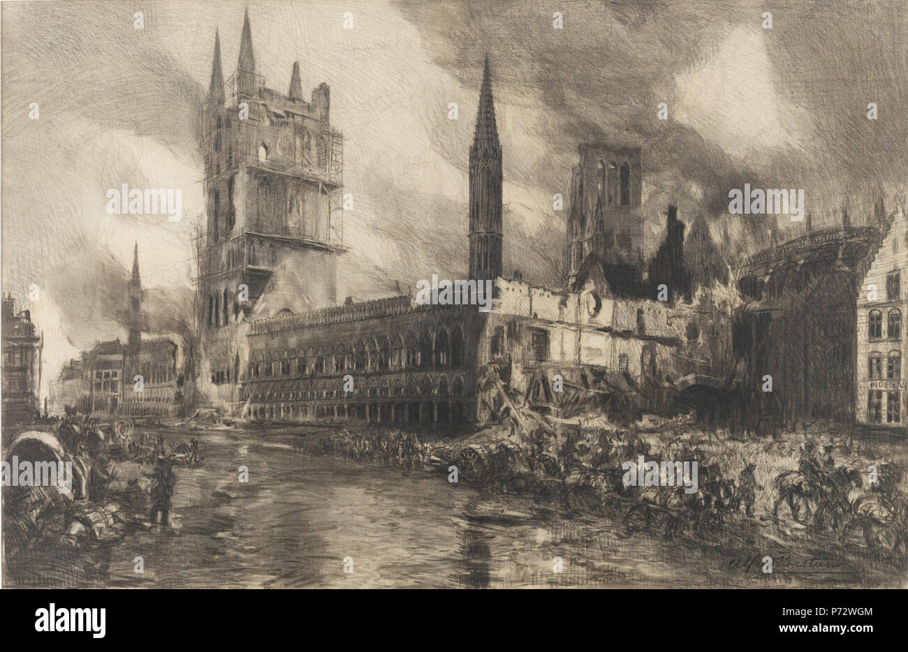 View at the City Hall of Ypres - Belgium Editorial Image - Image of  history, grote: 122497600