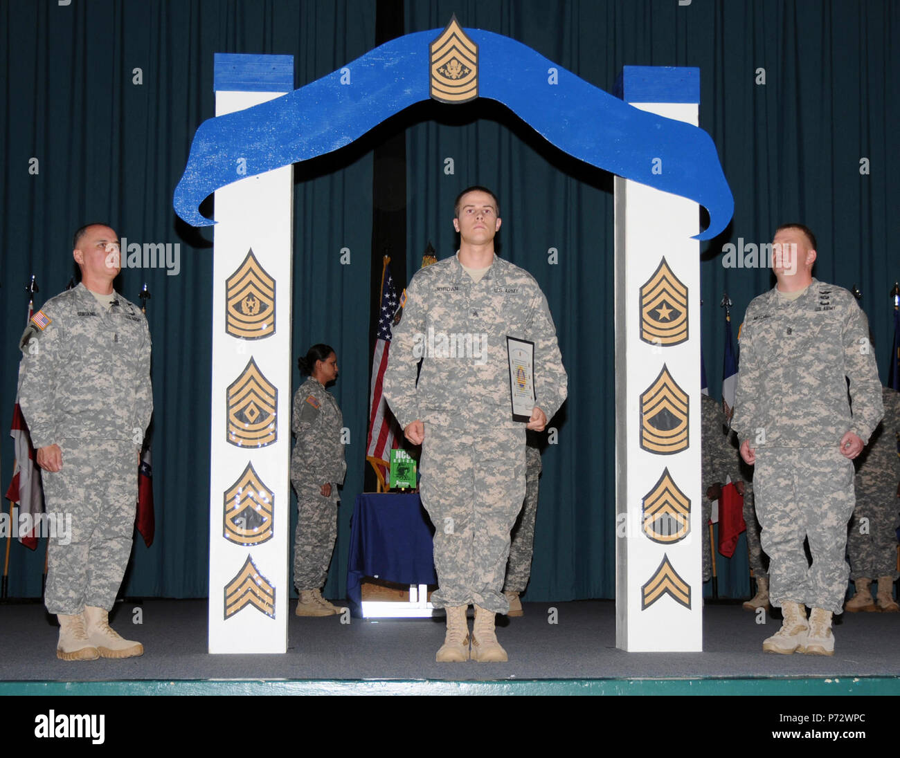 NCO Induction cermeony at Fort Rucker, Ala. May 2013 Stock Photo