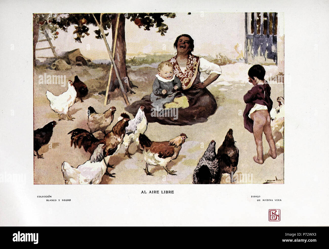 Español: Al aire libre. 20 April 1907 2 1907-04-20, Blanco y Negro, Al aire libre, Medina Vera Stock Photo