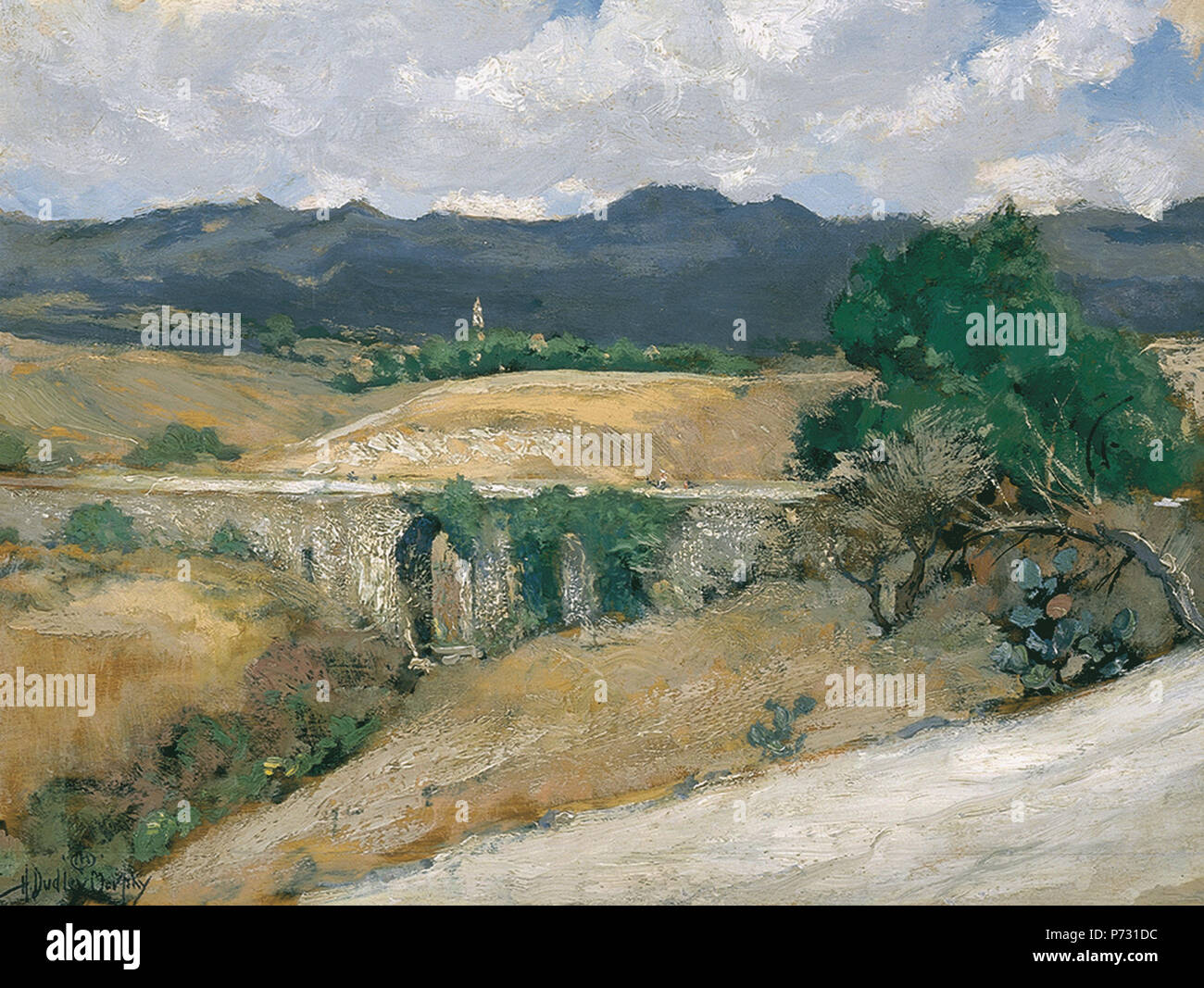 English Morelos, Mexico by Hermann Dudley Murphy, oil on board, 12 x