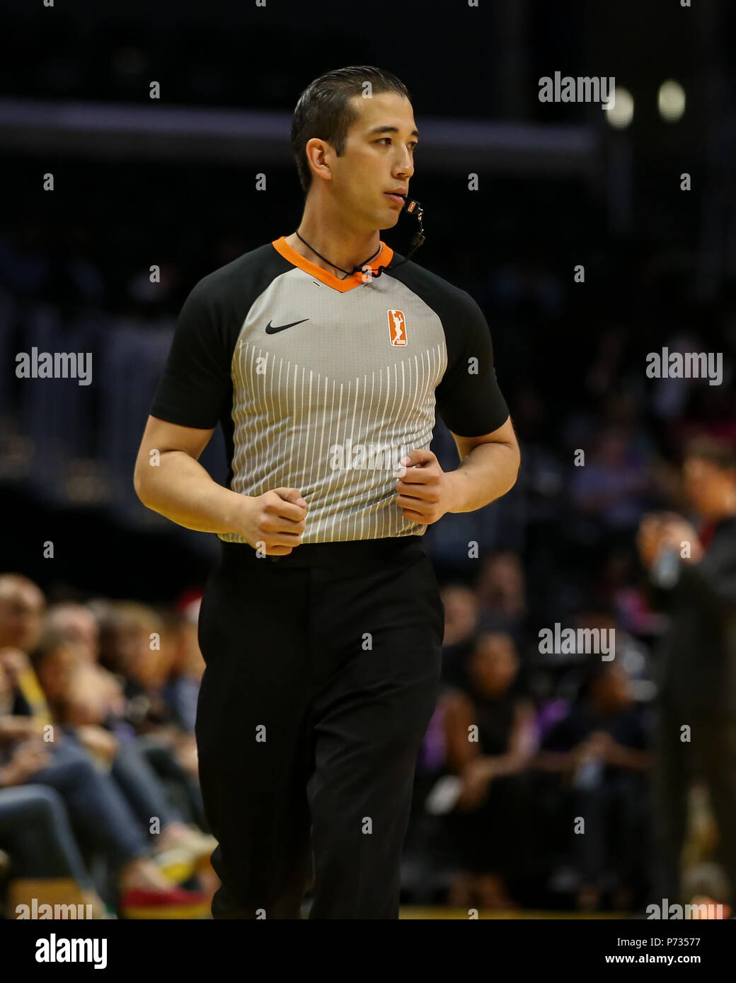 WNBA referee Isaac 16 during the Connecticut Sun vs Los