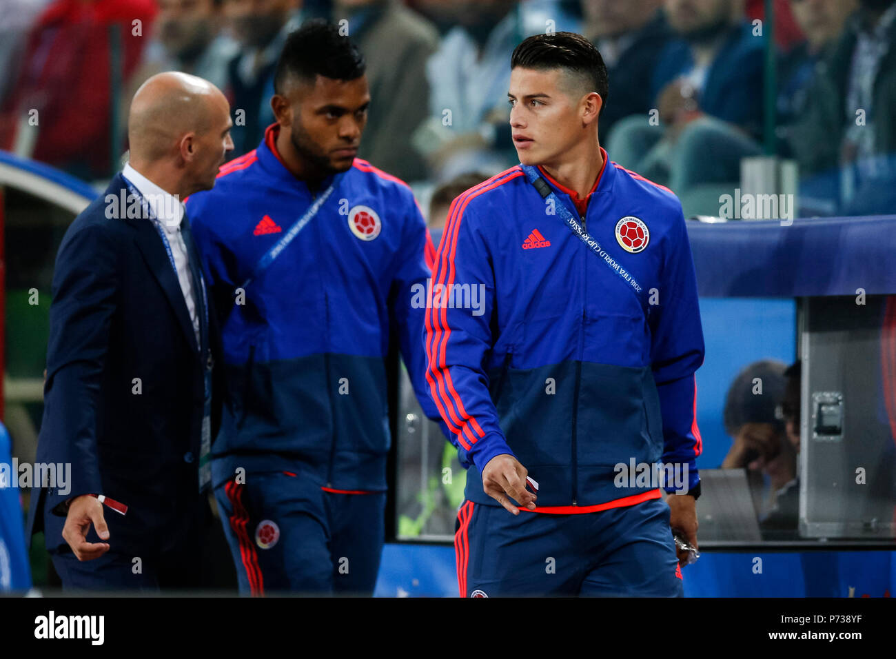 Moscow, Russia. 3th July 2018. James Rodriguez of Colombia during the 2018 FIFA World Cup Round of 16 match between Colombia and England at Spartak Stadium on July 3rd 2018 in Moscow, Russia. Credit: PHC Images/Alamy Live News Stock Photo