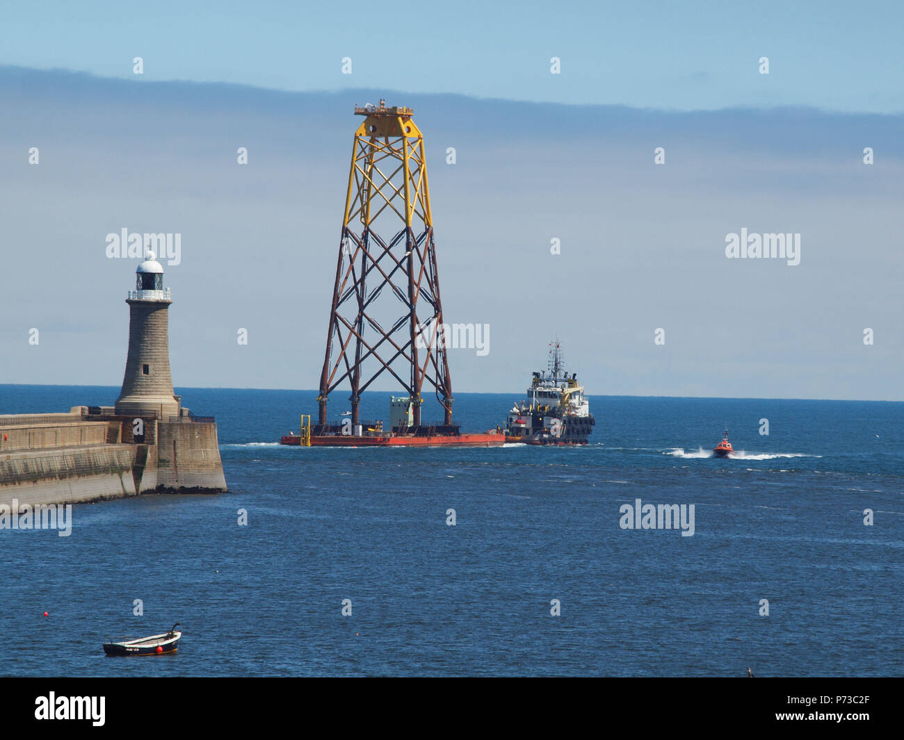 Wind turbine jackets hires stock photography and images Alamy