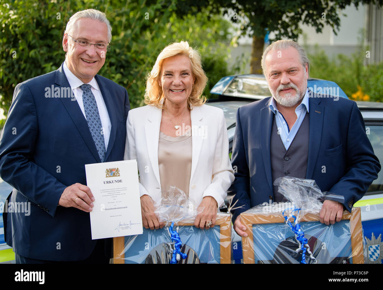 03 07 2018 Bayern Grunwald The Director Susanne Porsche And The Actor Jan Gregor Kremp R At