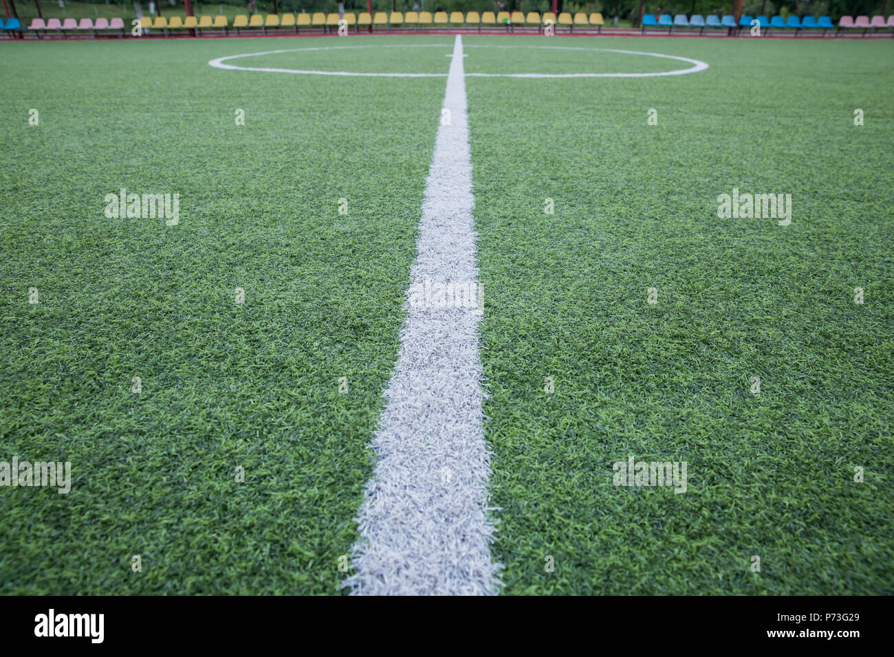 Mini Football Goal On An Artificial Grass . Inside of indoor football