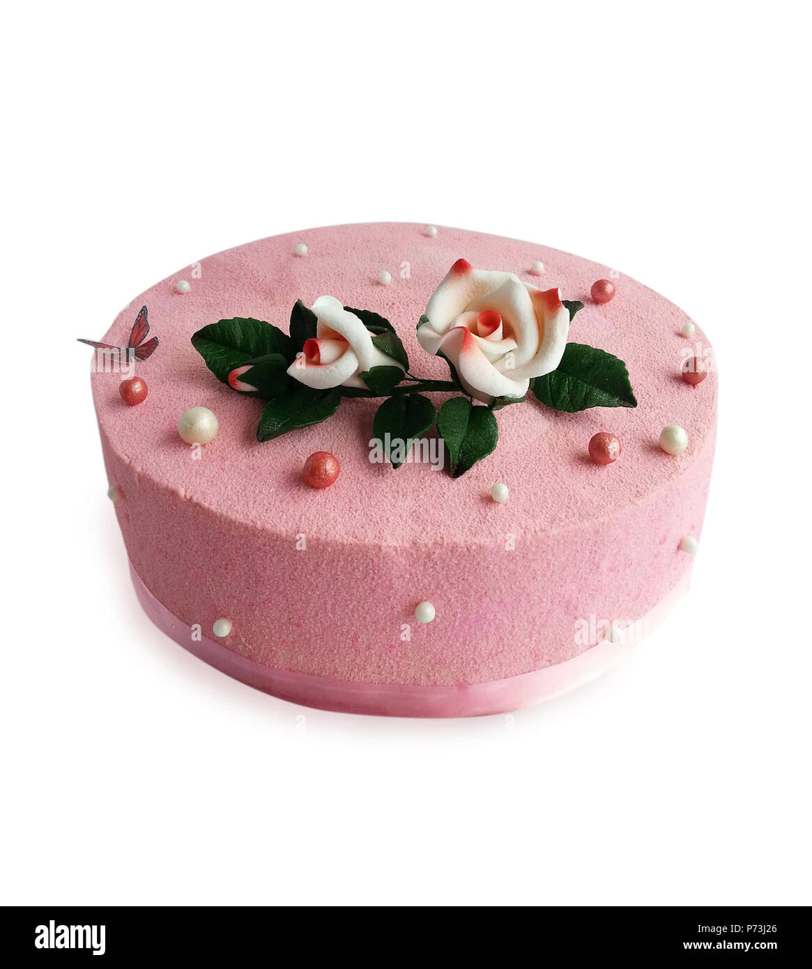 Cake with roses Stock Photo - Alamy