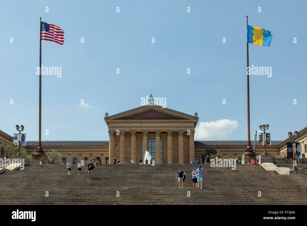 Rocky Staps and front entrance of the Philadelphia Museum of Art. Philadelphia, USA Stock Photo