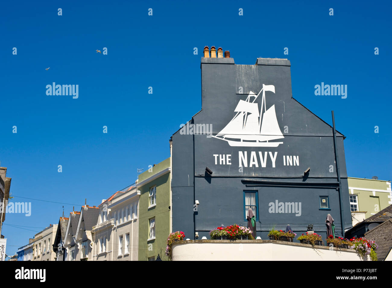 Exterior of The Navy Inn pub at The Barbican Plymouth Devon England UK Stock Photo