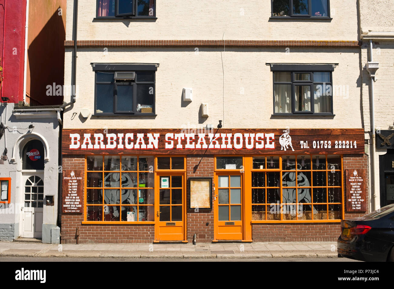 Exterior of Barbican Steakhouse at The Barbican Plymouth Devon England UK Stock Photo