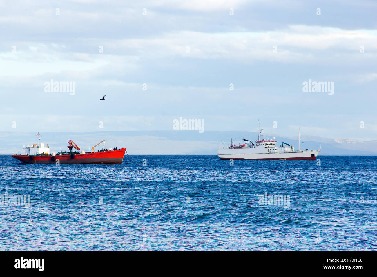 Fishing vessel in the pacific ocean hi-res stock photography and