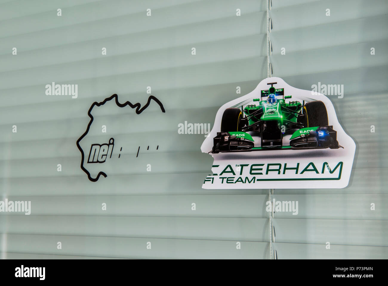 Former Caterham F1 headquarters in Leafield, Oxfordshire, UK. Image taken two years after the company went into administration. Stock Photo