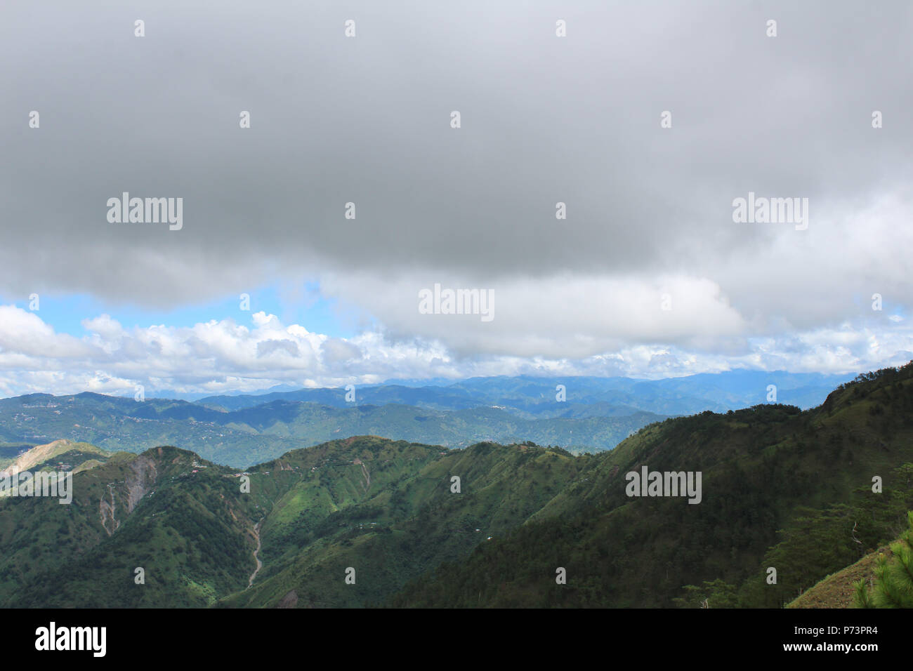 Dark Rolling Clouds Over The Mountain, Summit and Mountain Top Stock ...