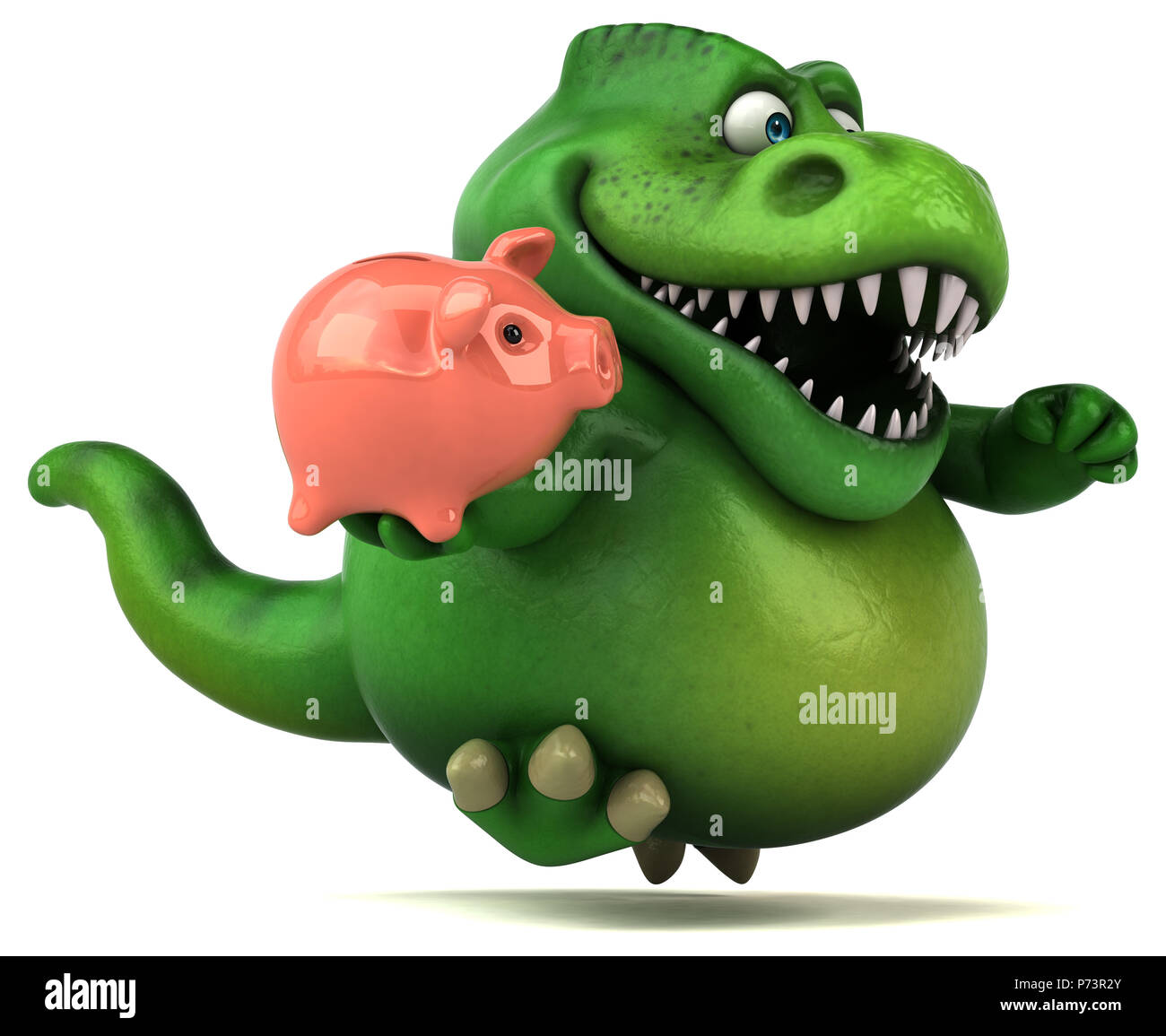 Fun dinosaur - 3D Illustration Stock Photo