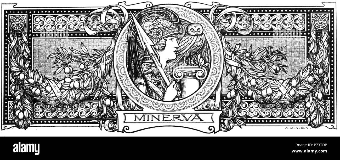 47 Minerva by Adolphe Giraldon Stock Photo