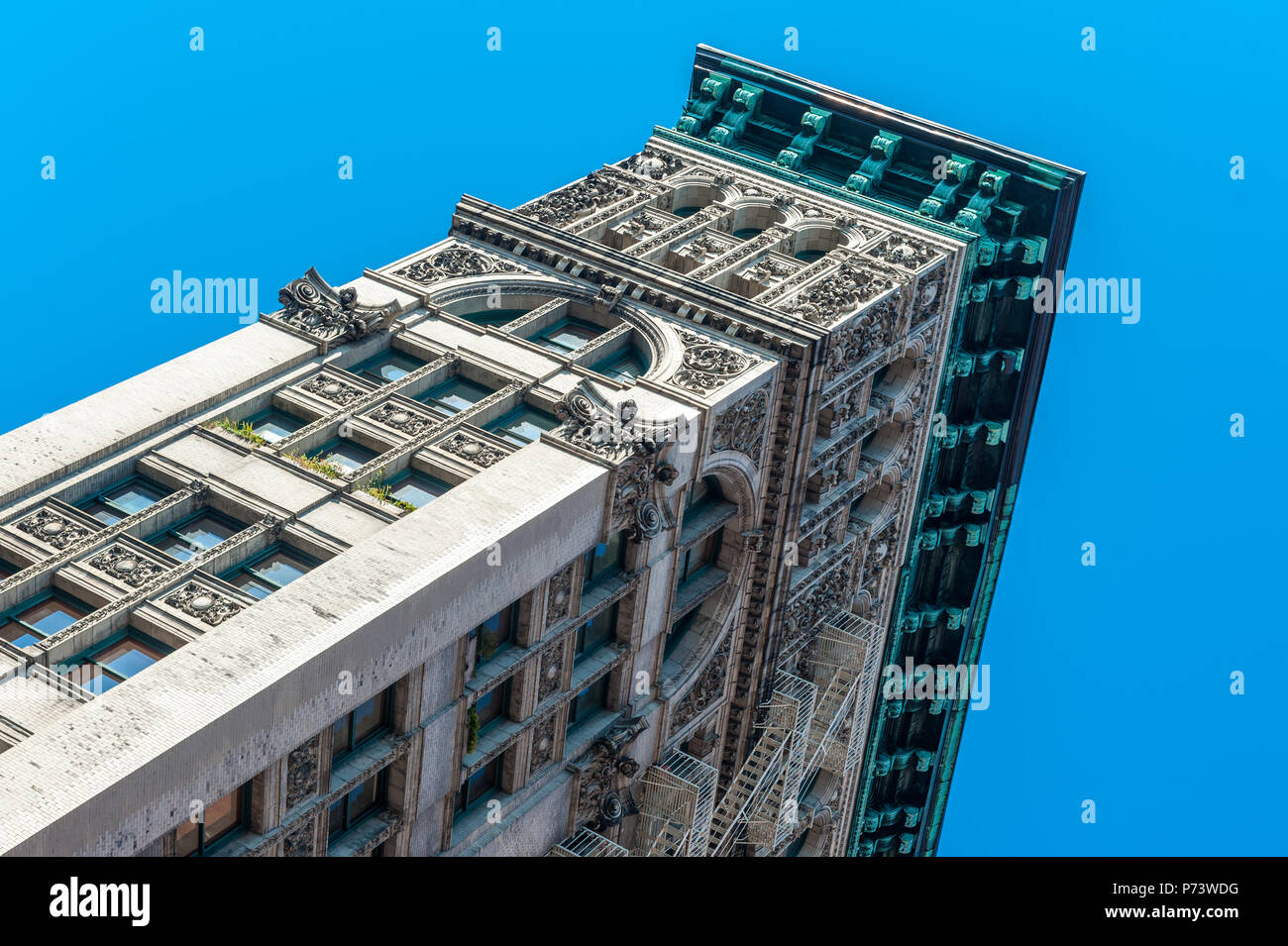 USA, New York - September 22, 2010: The silk exchange building - now Hagging building - designed by John Townsend on the corner of Broadway and Mercer Stock Photo