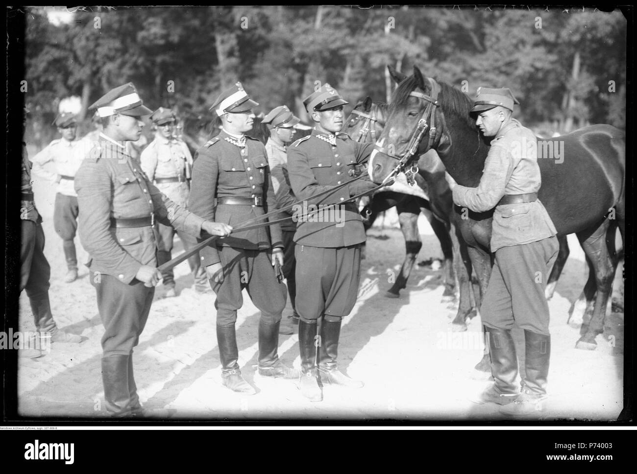 64 Narcyz Witczak-Witaczyński - Podział i przekazywanie koni 1 Pułku Strzelców Konnych (107-909-8) Stock Photo