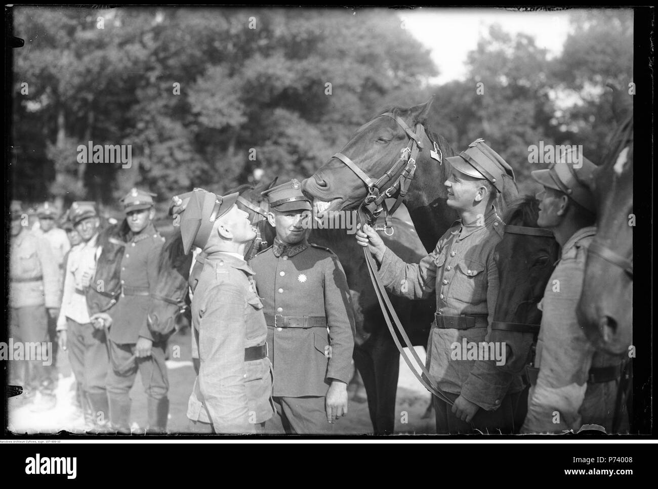 64 Narcyz Witczak-Witaczyński - Podział i przekazywanie koni 1 Pułku Strzelców Konnych (107-909-10) Stock Photo