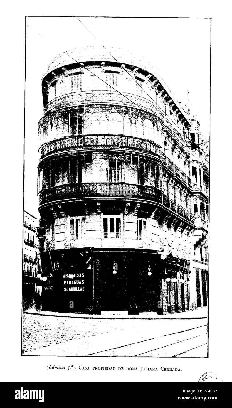 13 Casa propiedad de doña Juliana Cerrada, Madrid, en La obra del arquitecto Manuel Medrano (1907) Stock Photo