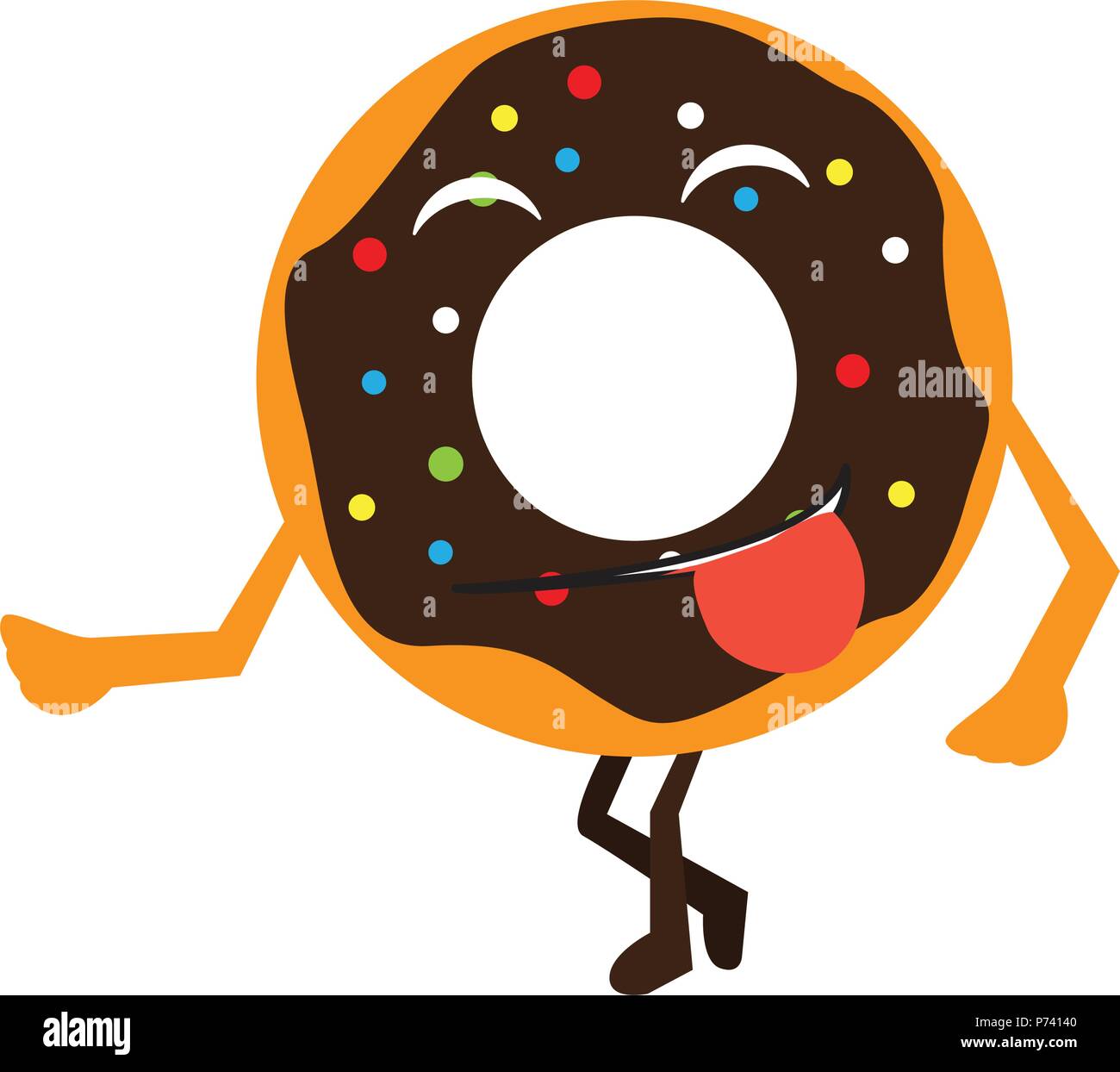 Cartoon teddy bear swimming on pool ring donut vector image on VectorStock