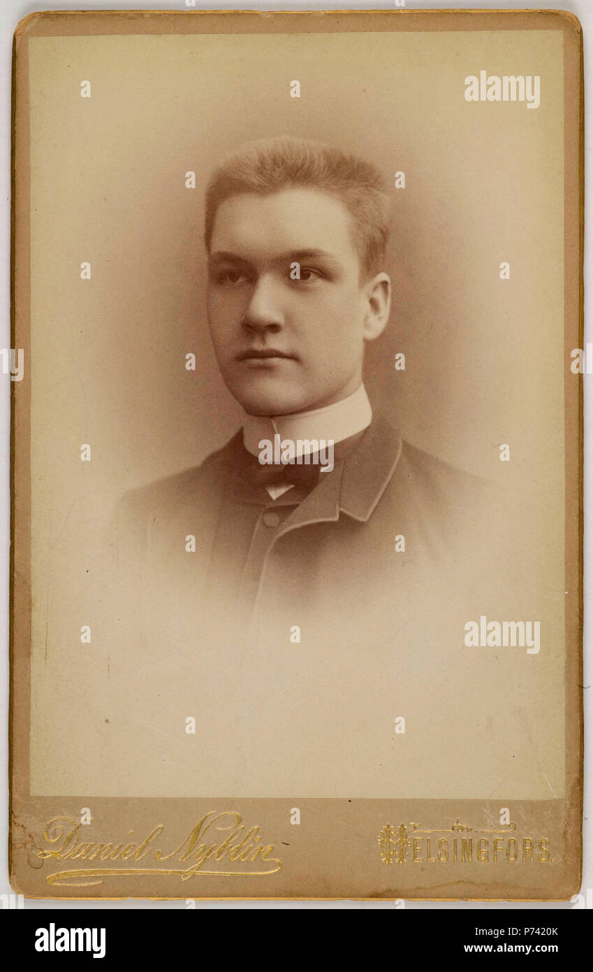 Portrait of the 19-year-old Axel Gallén, Helsinki, 1884 Stock Photo