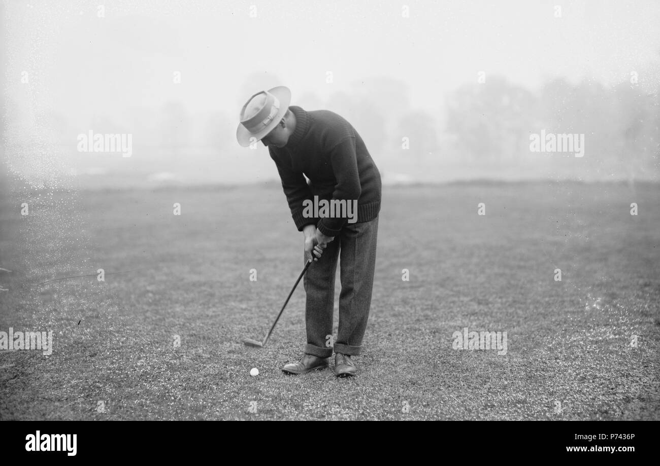 Chas. H. Seely, playing golf, Baltusrol Stock Photo