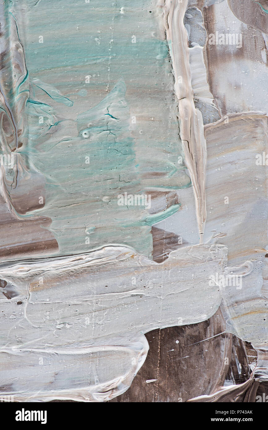 abstract creative background with beige and light blue brush strokes of ...