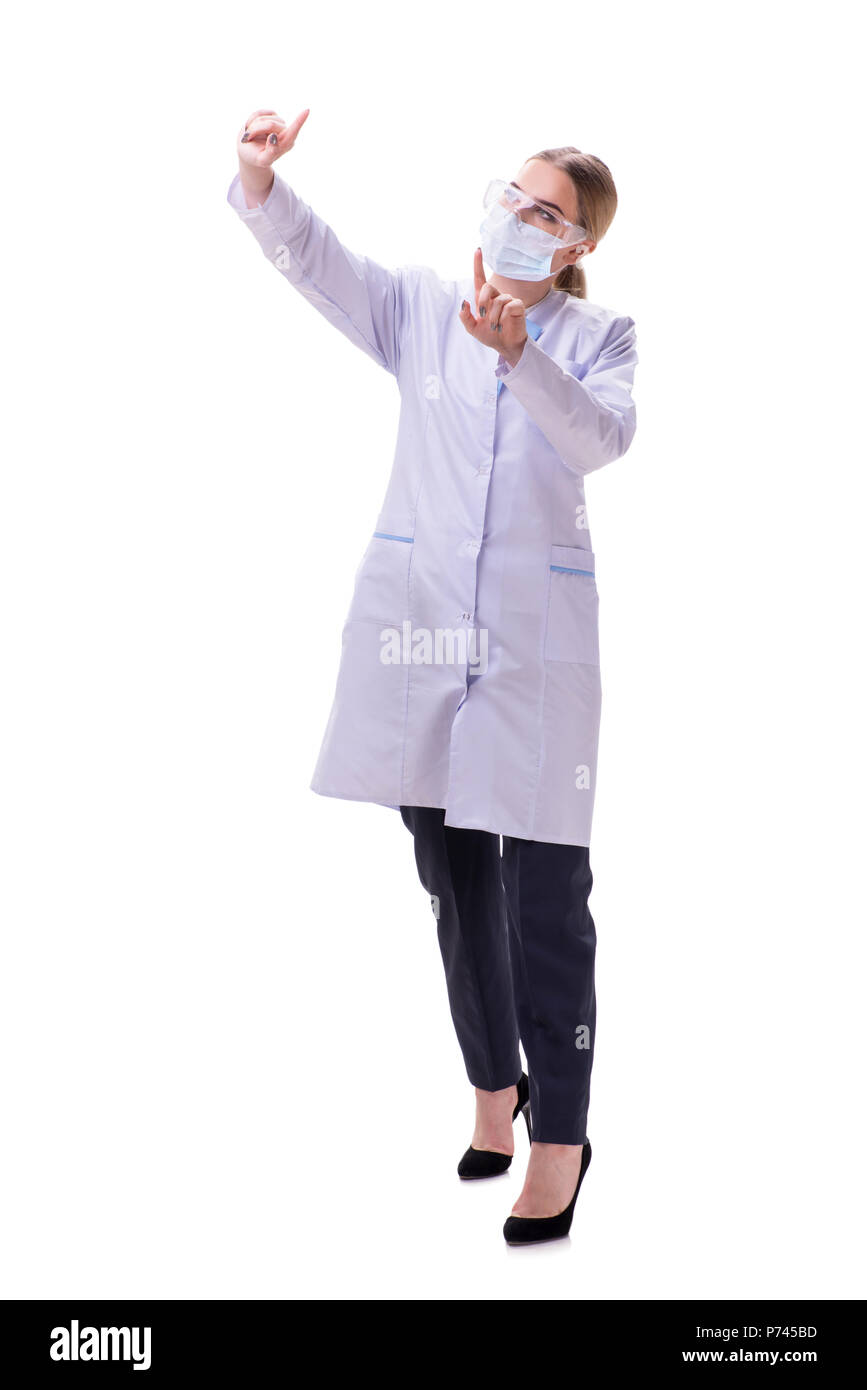 Young woman doctor isolated on white background Stock Photo - Alamy