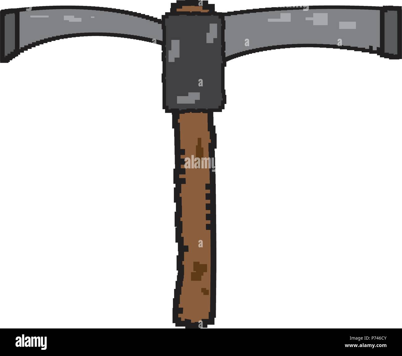 Isolated pixelated axe icon Stock Vector