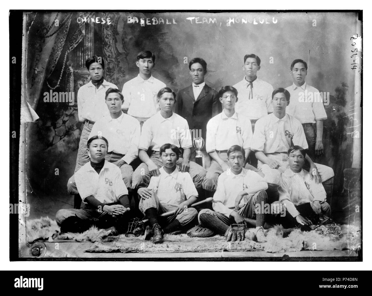 Chinese baseball team, Honolulu 1910 Stock Photo