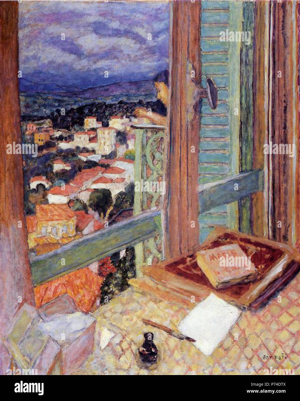 English: Painting by Pierre Bonnard . After 1923 50 The-window-1925.jpg!HalfHD Stock Photo