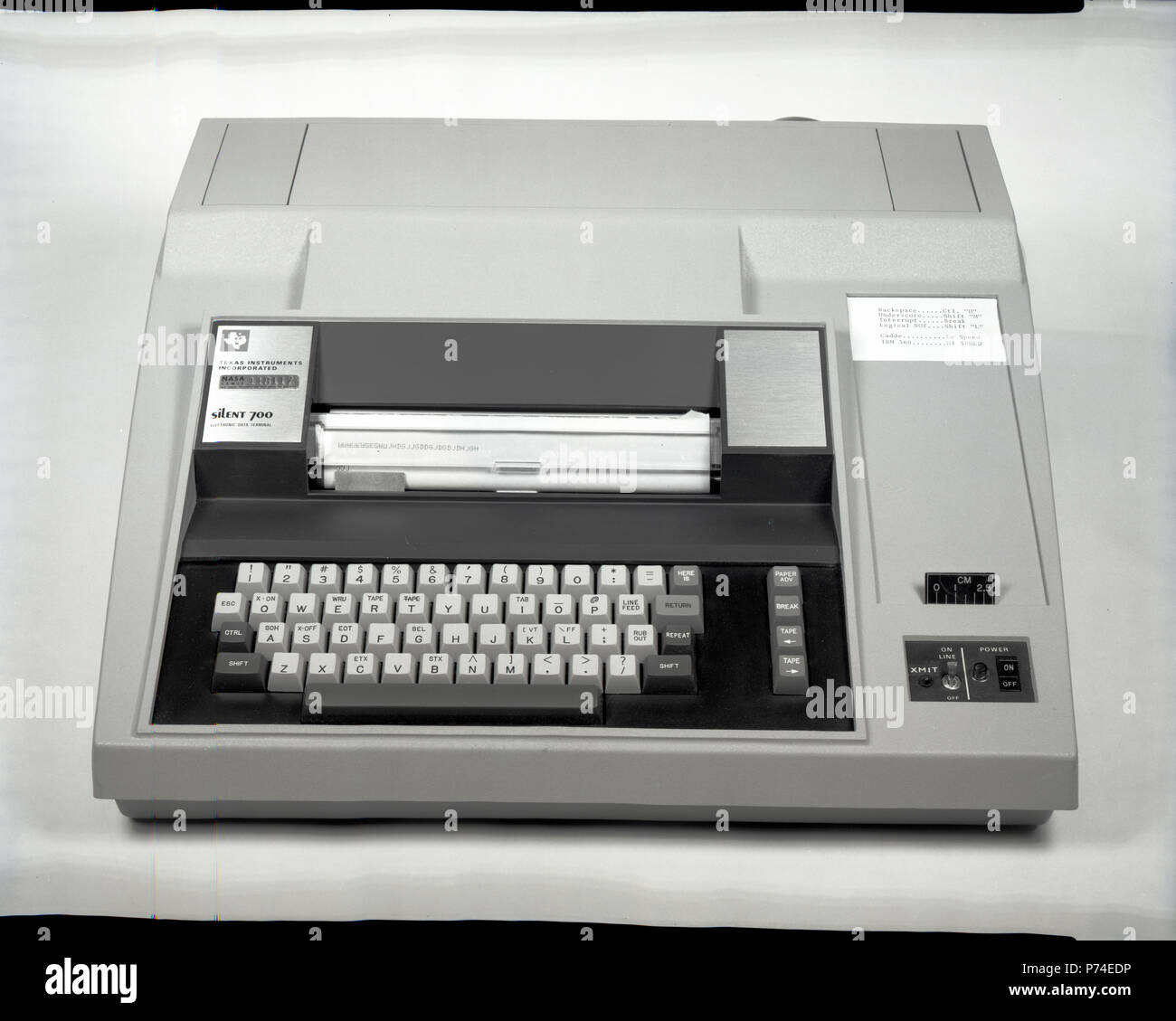 MODEL TI-733 COMPUTER TERMINAL Texas  Instruments 1974 Stock Photo