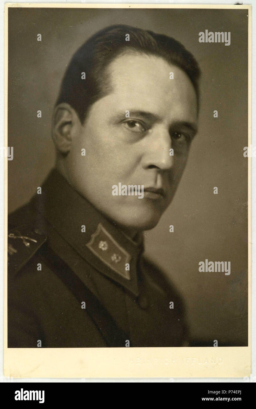 Portrait of lieutenant Jorma Gallen-Kallela, in the 1930´s Stock Photo