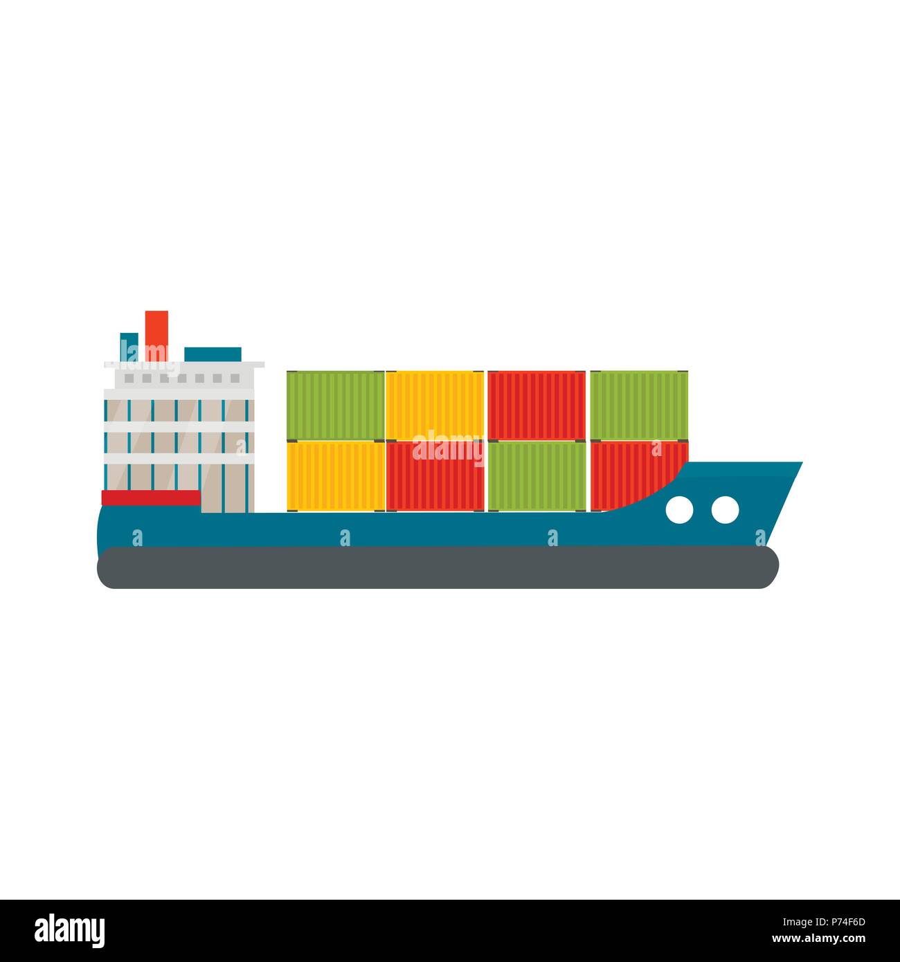 Logistics and delivery icon service of shipping cargo isolated on white ...