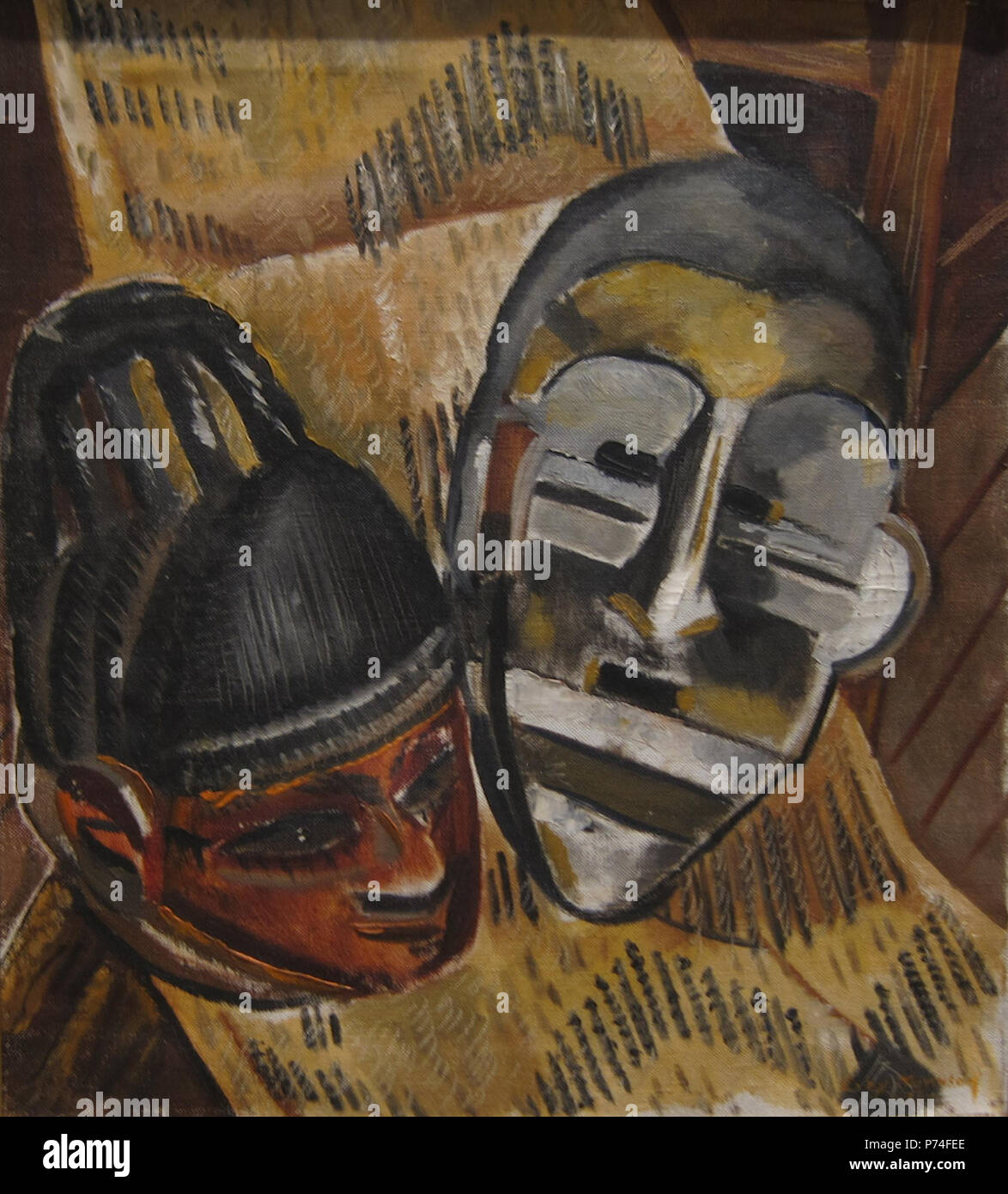 . English Negro Masks 1932 1 'Negro Masks' by Malvin Gray Johnson